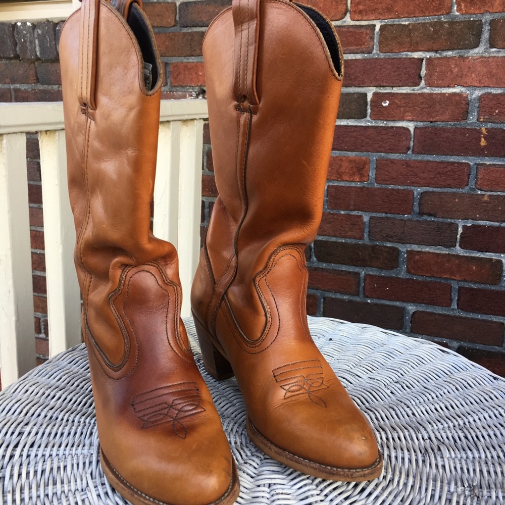 Vintage Leather Cowboy Boots by Dexter